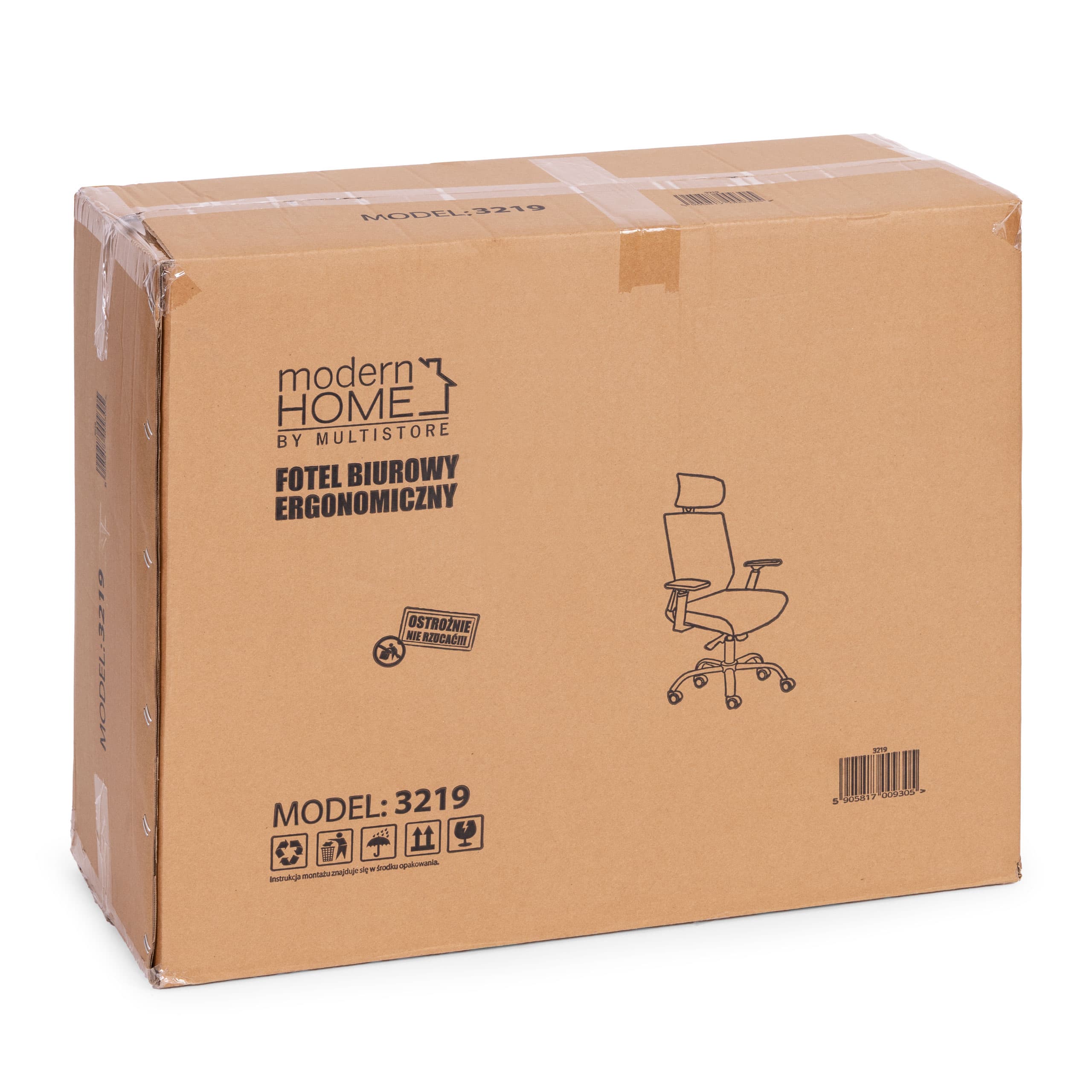Fotel biurowy obrotowy ergonomiczny regulacja wysokości czarny ModernHome
