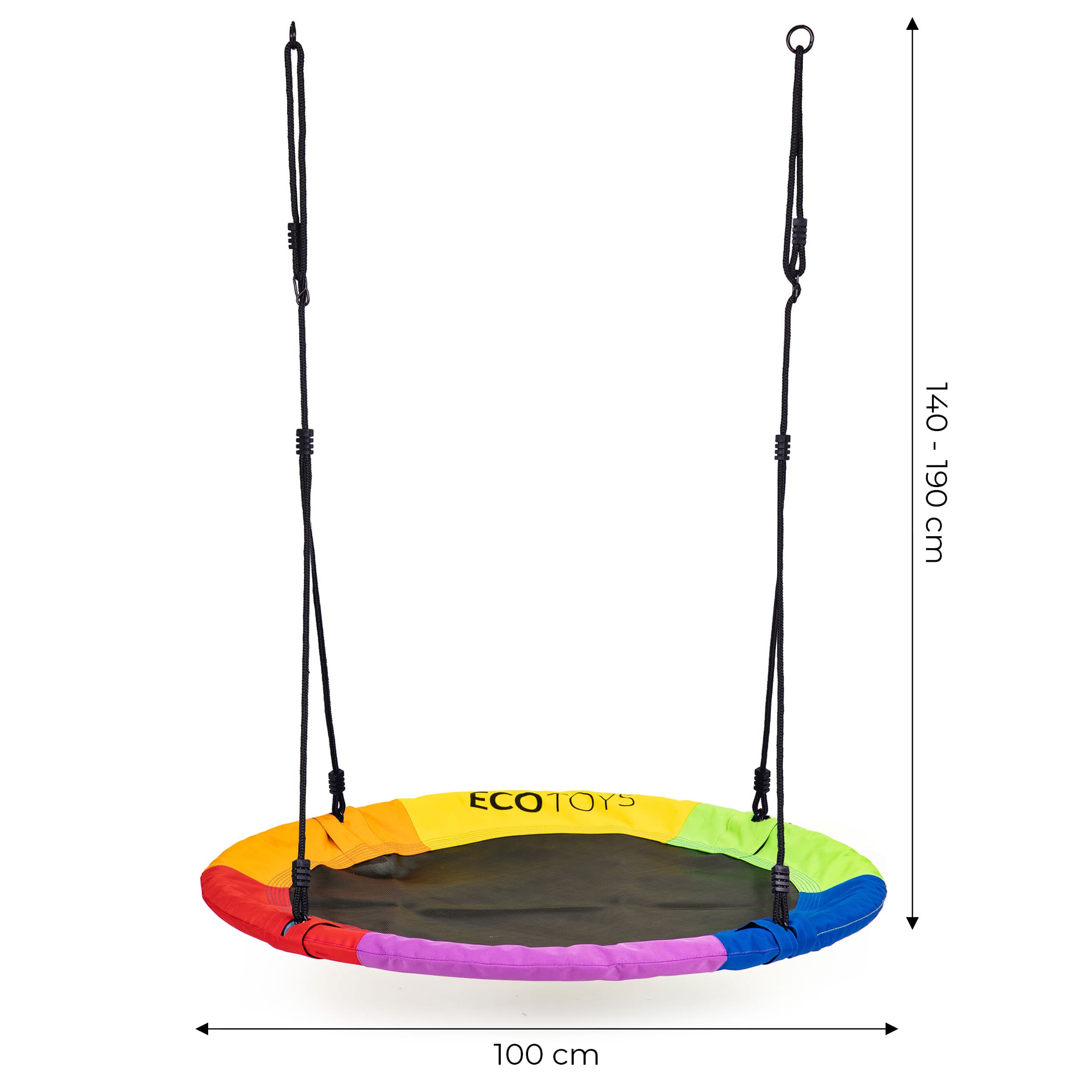 Huśtawka ogrodowa bocianie gniazdo 100 cm kolorowa ECOTOYS