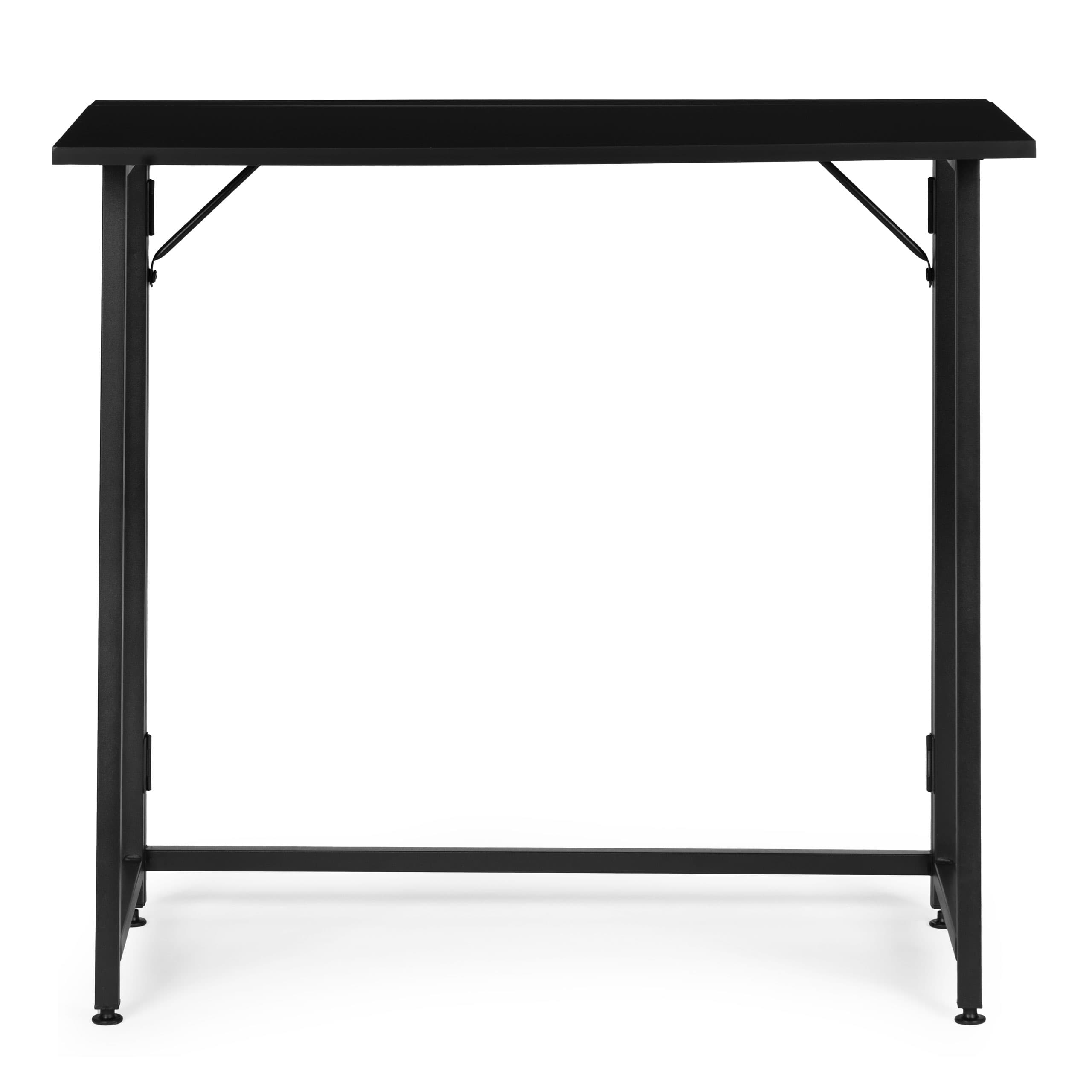 Biurko komputerowe składane 80x45 cm stolik pod laptopa czarne ModernHome