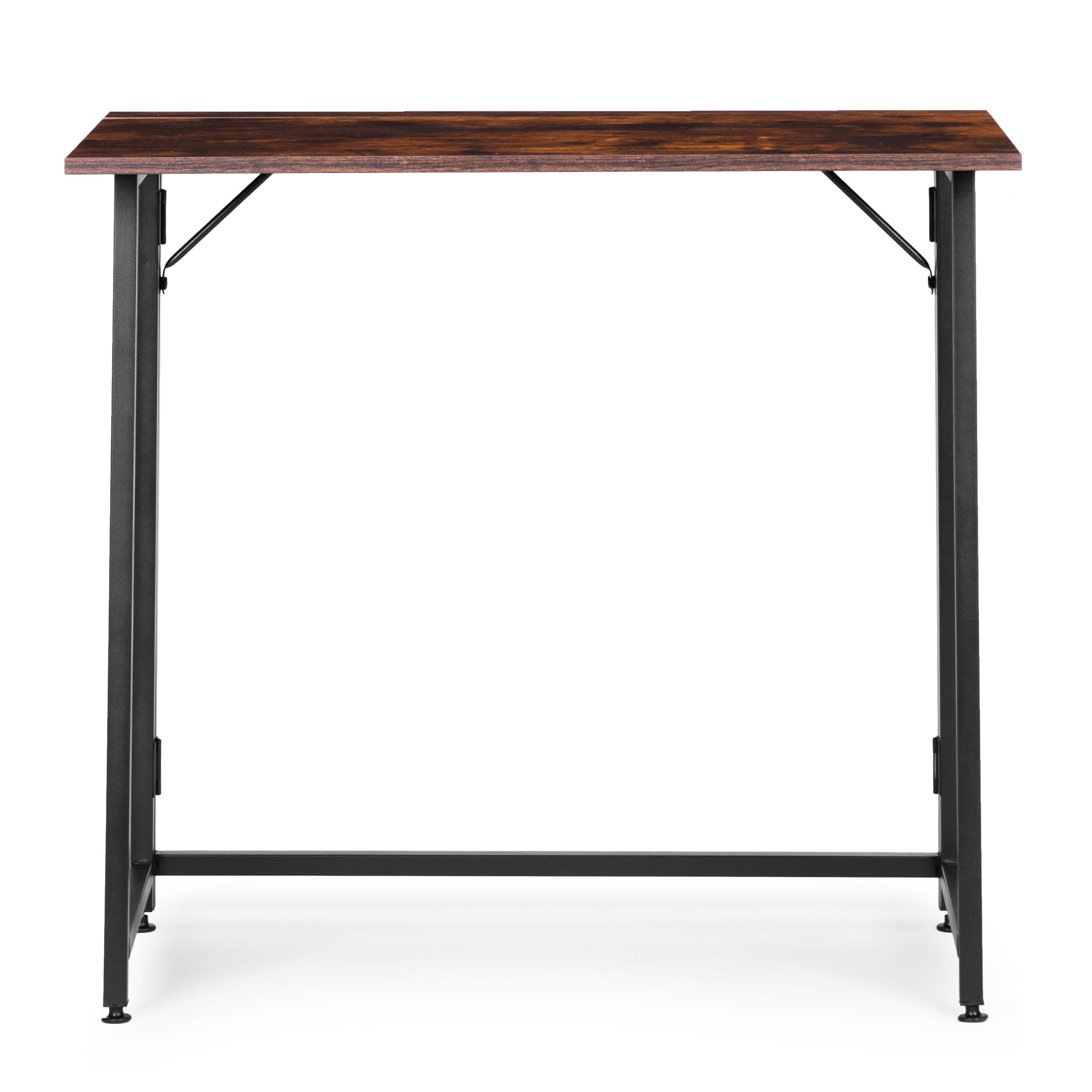 Biurko komputerowe składane 80x45 cm stolik pod laptopa loft postarzany orzech ModernHome