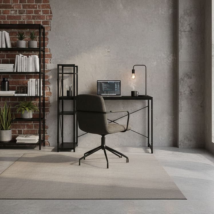 Biurko komputerowe szkolne 120x60 cm regał z 3 półkami czarne ModernHome